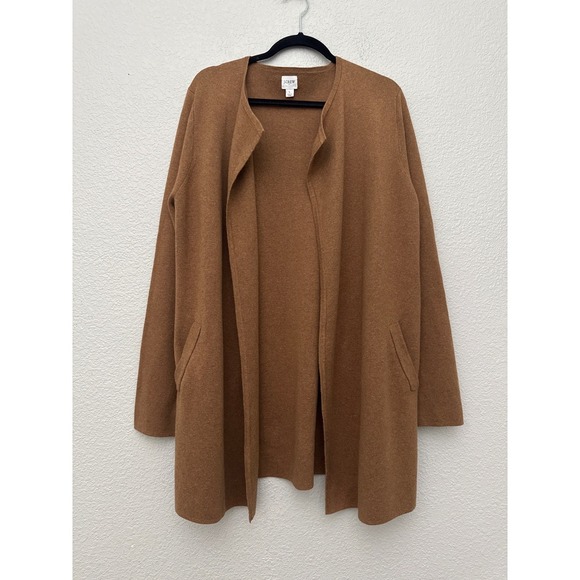 J. Crew Sweaters - J. Crew Longline Open Front Cardigan Sweater Camel Brown Size Large